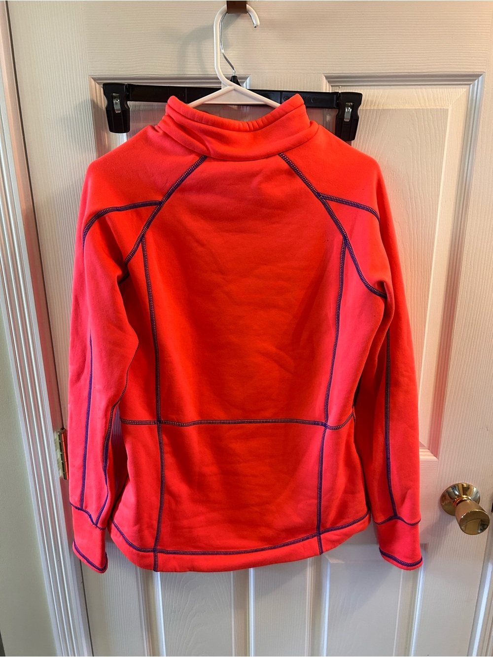 Avalanche Neon Coral Half-Zip Fleece with Contrast Stitching - Picture 3 of 3